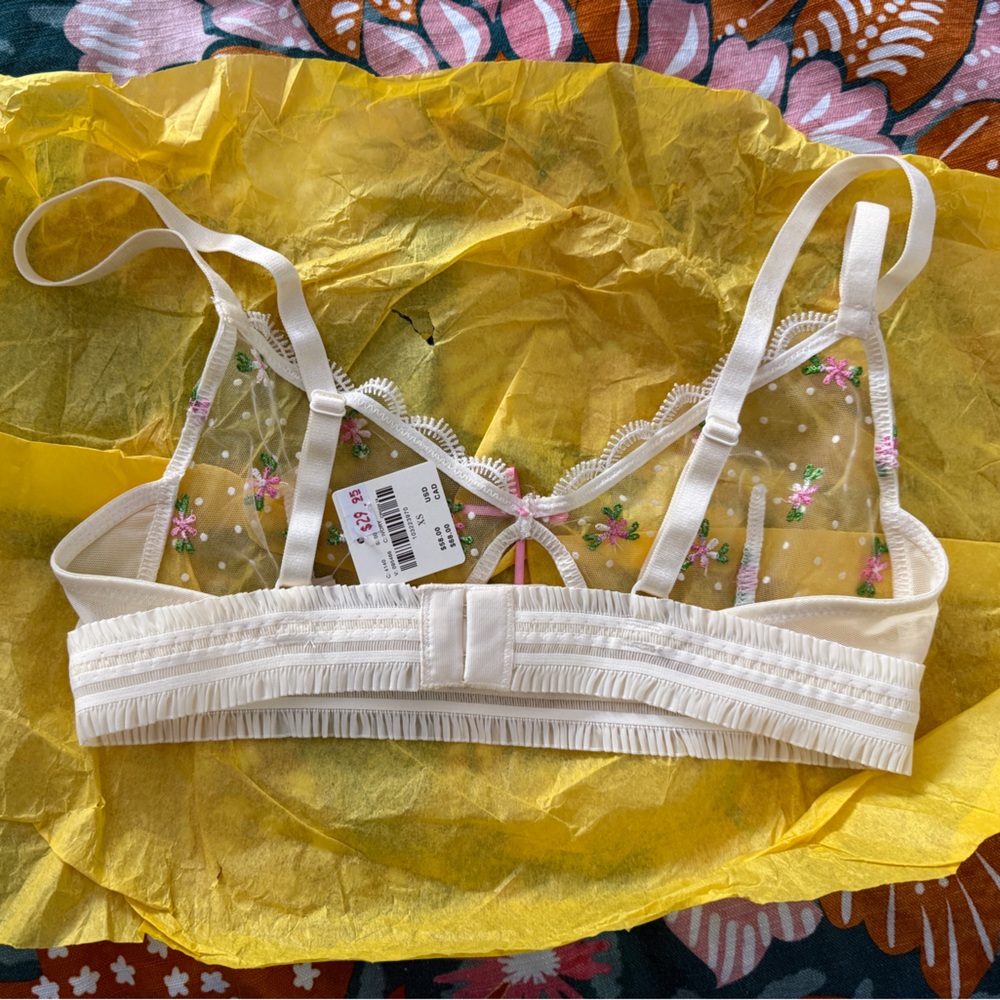 LyreBird Embroidered Bralette — Ditsy Floral - Picture 5 of 8
